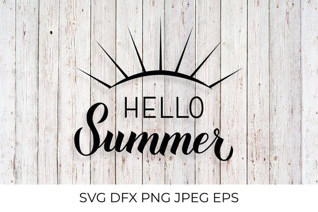 Hello summer hand lettered SVG SVG LaBelezoka 
