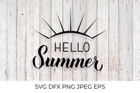 Hello summer hand lettered SVG SVG LaBelezoka 