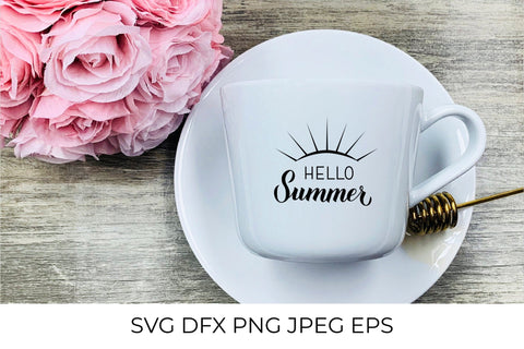 Hello summer hand lettered SVG SVG LaBelezoka 