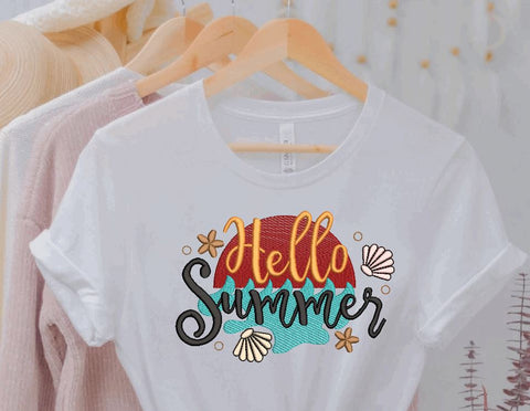 Hello Summer Machine Embroidery Design Embroidery/Applique DESIGNS Canada Embroidery 