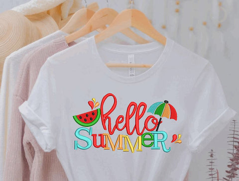 Hello Summer Machine Embroidery Design Embroidery/Applique DESIGNS Canada Embroidery 