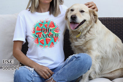 Hello summer PNG | Watermelon print sublimation Sublimation Svetana Studio 