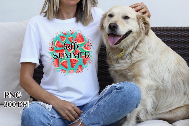 Hello summer PNG | Watermelon print sublimation Sublimation Svetana Studio 