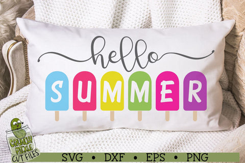 Hello Summer Popsicles SVG Cut File SVG Crunchy Pickle 