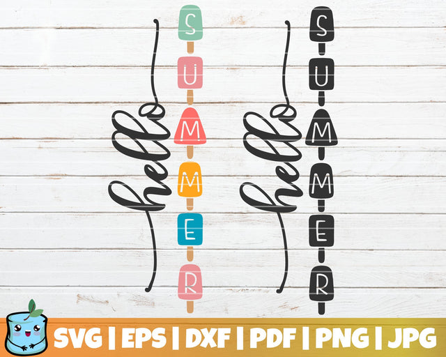 Hello Summer Porch Sign SVG MintyMarshmallows 