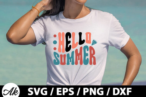 Hello summer Retro SVG SVG akazaddesign 