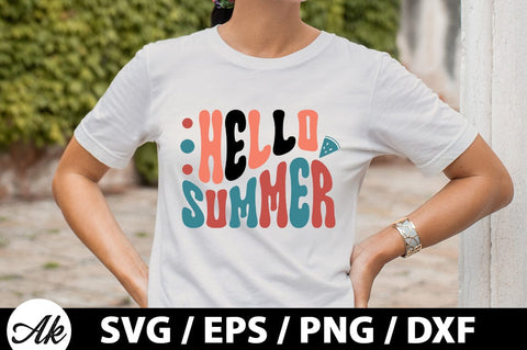Hello summer Retro SVG SVG akazaddesign 