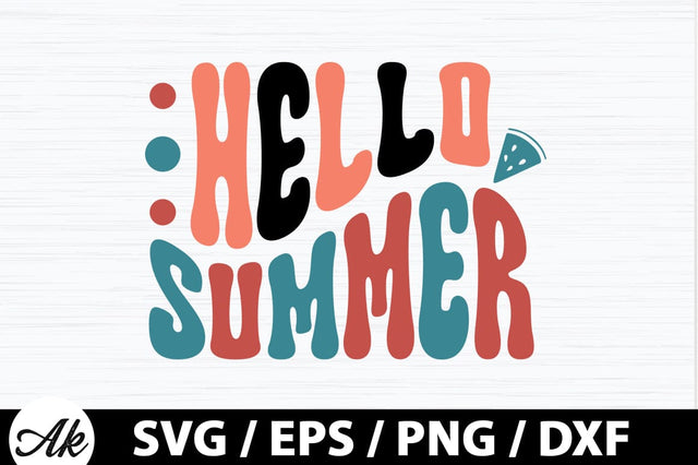 Hello summer Retro SVG SVG akazaddesign 