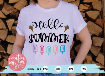 Hello Summer Round Wood SVG md faruk hossain 