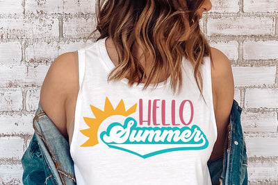 Hello Summer | Stencil SVG SVG Ikonart Design Shop 