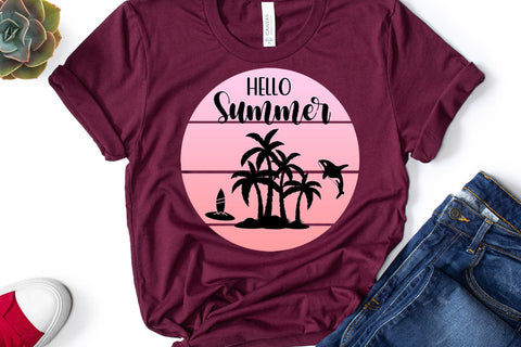 Hello Summer Sublimation Design Sublimation Happy Printables Club 