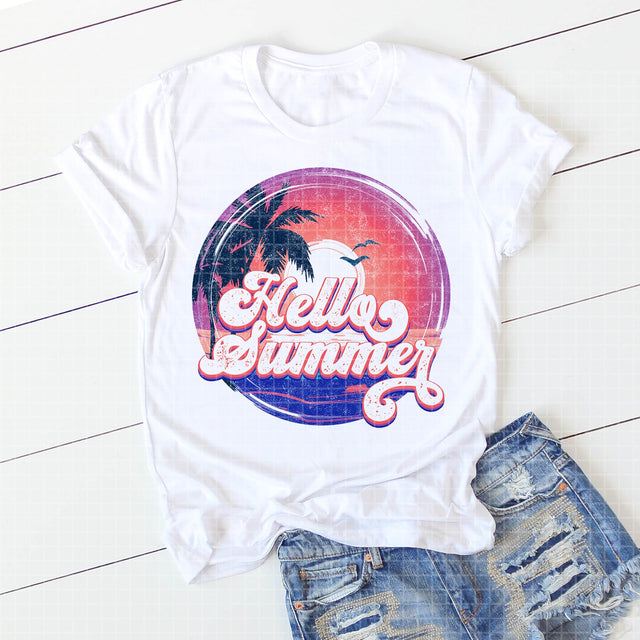 Hello Summer Sublimation File Sublimation Coffee and Chaos 