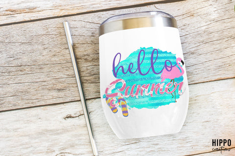 Hello Summer Sublimation PNG Sublimation Hippo Creations 