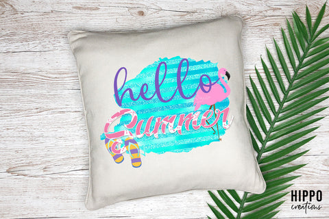 Hello Summer Sublimation PNG Sublimation Hippo Creations 