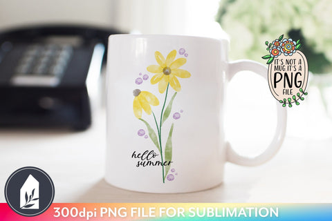 Hello Summer Sublimation | Yellow Daisy Sublimation Sublimation LilleJuniper 