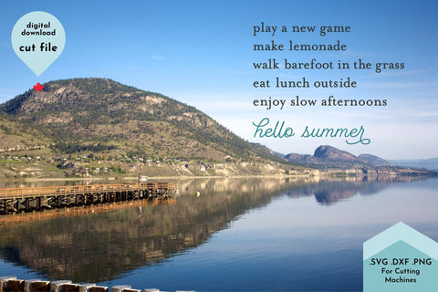 Hello Summer - Summer Sign SVG Cut File SVG Lettershapes 
