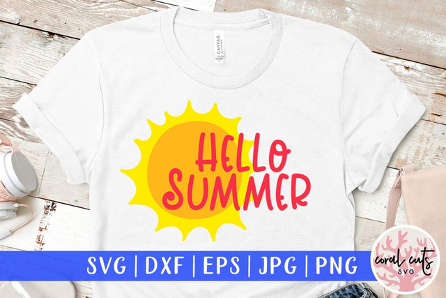 Hello Summer – Summer SVG EPS DXF PNG Cutting Files SVG CoralCutsSVG 