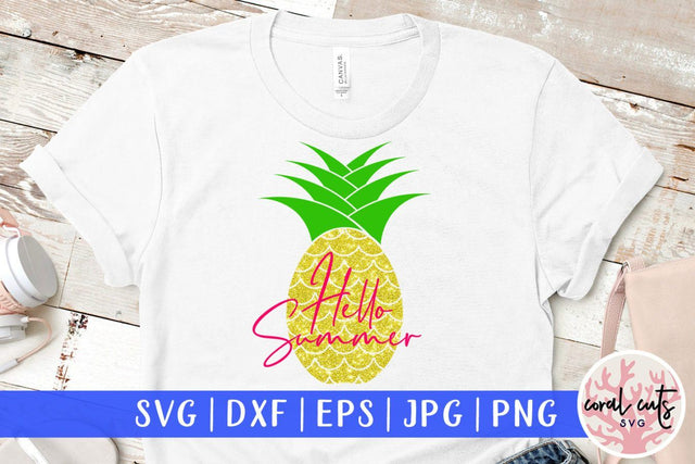 Hello Summer – Summer SVG EPS DXF PNG Cutting Files SVG CoralCutsSVG 