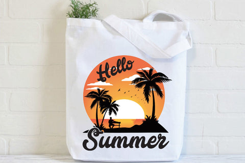 Hello Summer Sun and Watermelon Png Sublimation Rupkotha 