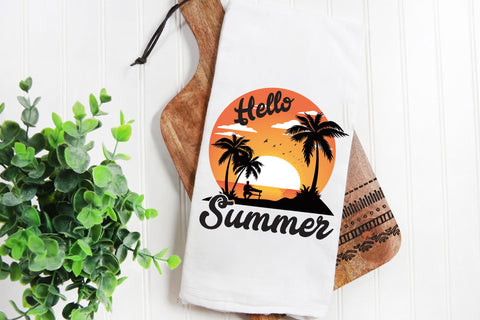 Hello Summer Sun and Watermelon Png Sublimation Rupkotha 