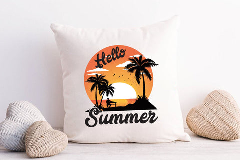 Hello Summer Sun and Watermelon Png Sublimation Rupkotha 