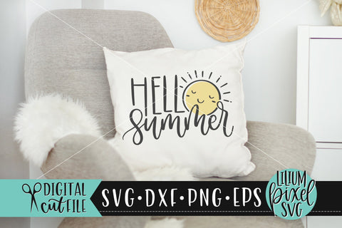 Hello Summer Sun - Summer SVG SVG Lilium Pixel SVG 