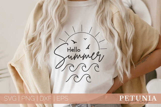 Hello Summer SVG | Beach Life SVG | Summer Quote SVG SVG Petunia Digital Design 