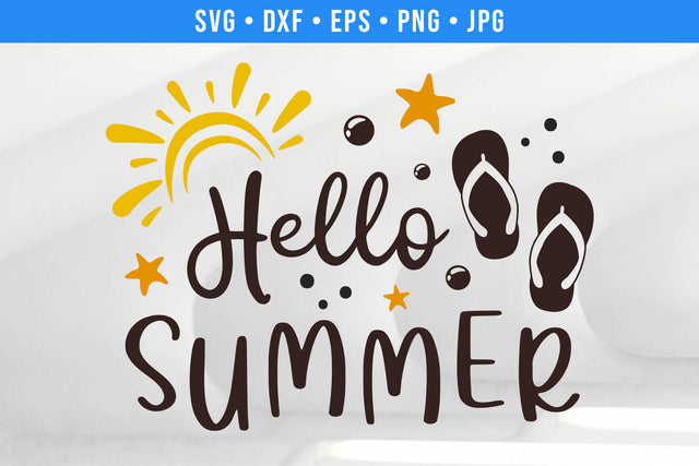 Hello Summer SVG | Beach SVG SVG Hippo Creations 