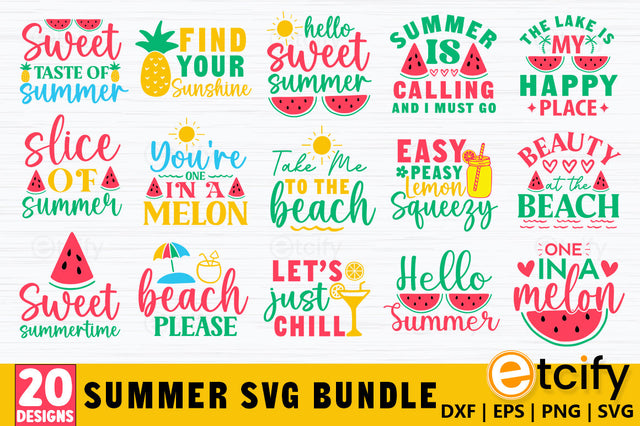 Hello Summer SVG Bundle SVG etcify 