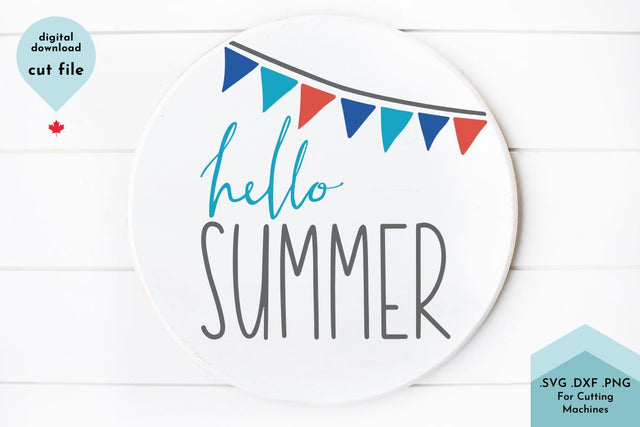 Hello Summer SVG Cut File Hand Lettered SVG Lettershapes 