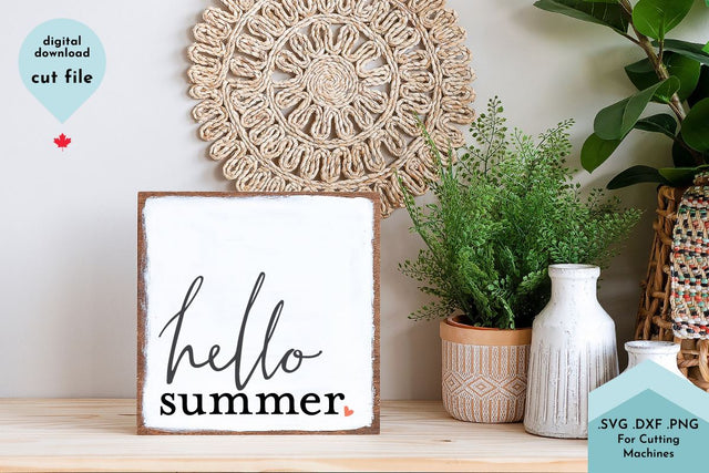 Hello Summer SVG Cut File SVG Lettershapes 