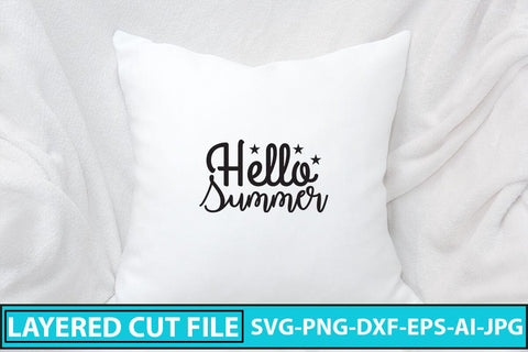 Hello Summer SVG Cut File SVG Syaman 