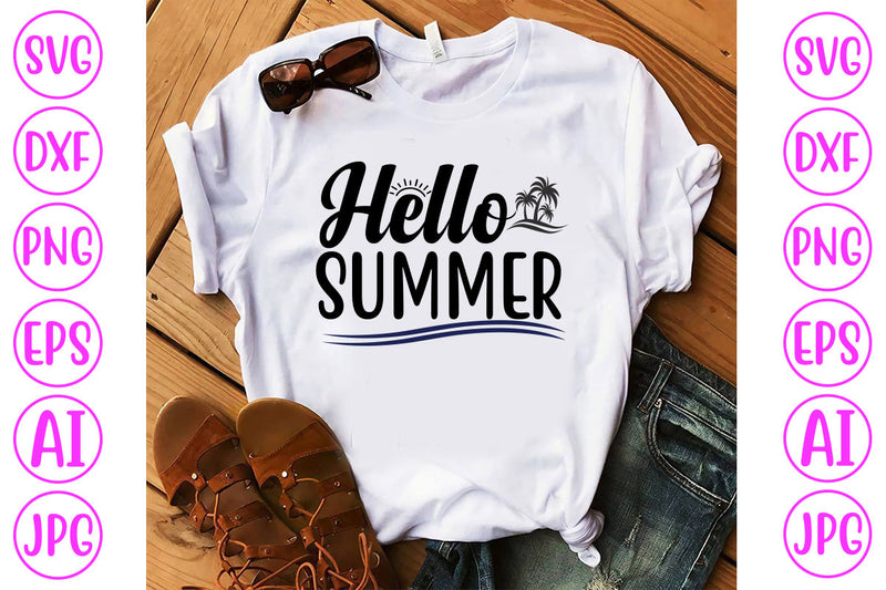 Hello Summer SVG Cut File SVG Syaman 