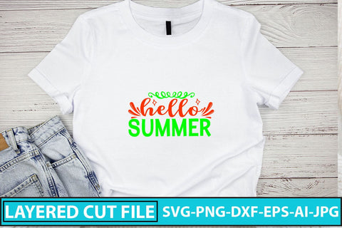 Hello Summer SVG Cut File SVG Syaman 