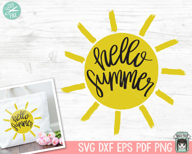 Hello Summer SVG Cut File SVG Wild Pilot 