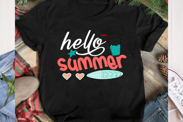 Hello Summer SVG Cut File,Aloha Summer SVG Cut File,Aloha Summer SVG Design, Summer SVG Quotes, Summer Sublimation PNG,Funny Summer SVG Bundle,Summer SVG Bundle, Beach Quotes, Vacation t shirt SVG BlackCatsMedia 