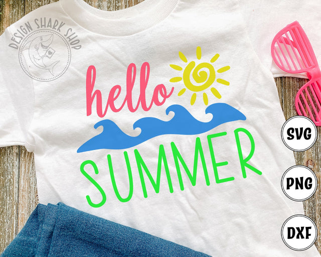 Hello Summer SVG Design Shark 
