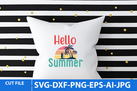 Hello Summer SVG Design SVG BlackCatsMedia 