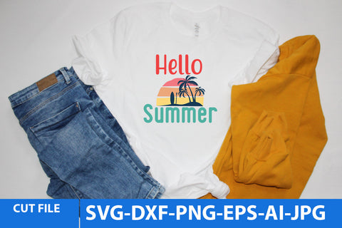 Hello Summer SVG Design SVG BlackCatsMedia 