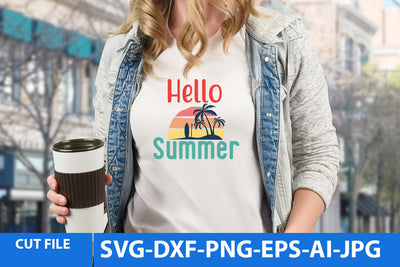 Hello Summer SVG Design SVG BlackCatsMedia 