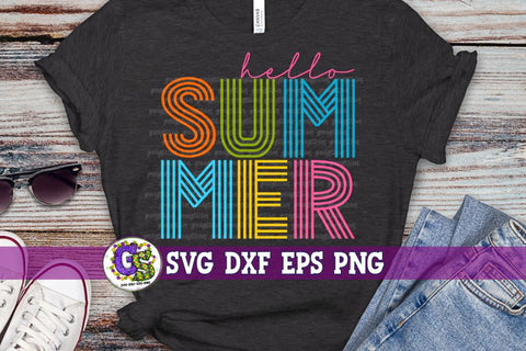 Hello Summer SVG DXF EPS PNG SVG Greedy Stitches 