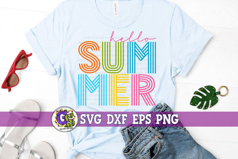 Hello Summer SVG DXF EPS PNG SVG Greedy Stitches 