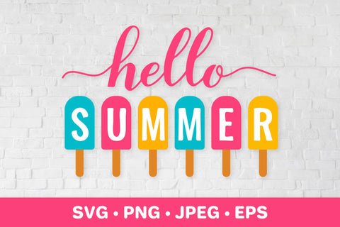 Hello summer SVG. Ice cream SVG. Funny summer sign SVG LaBelezoka 