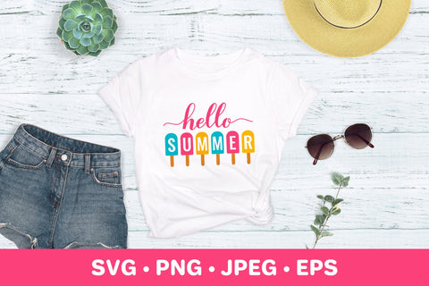 Hello summer SVG. Ice cream SVG. Funny summer sign SVG LaBelezoka 
