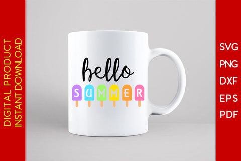 Hello Summer SVG PNG PDF Cut File SVG Creativedesigntee 