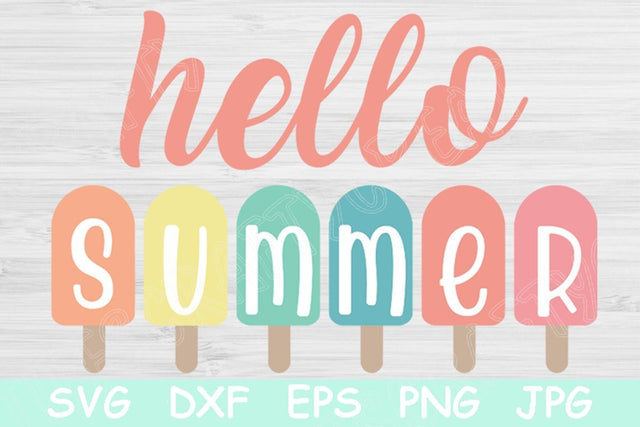 Hello Summer Svg, Summer Quote Svg Files for Cricut, Hello Summer Popsicle Svg, Summer Png, Dxf, Eps. Hello Summer Sign Svg for Silhouette. SVG TiffsCraftyCreations 