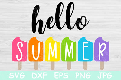 Hello Summer Svg, Summer Quote Svg Files for Cricut, Hello Summer Popsicle Svg, Summer Png, Dxf, Eps. Hello Summer Sign Svg for Silhouette. SVG TiffsCraftyCreations 