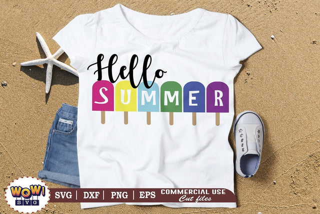 Hello Summer svg, Summer svg, Beach svg, Png, Dxf SVG Wowsvgstudio 
