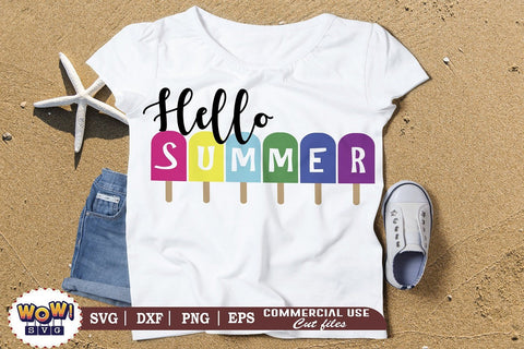 Hello Summer svg, Summer svg, Beach svg, Png, Dxf SVG Wowsvgstudio 