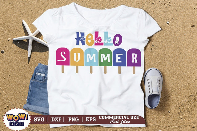 Hello Summer svg, Summer svg, Beach svg, Png, Dxf SVG Wowsvgstudio 